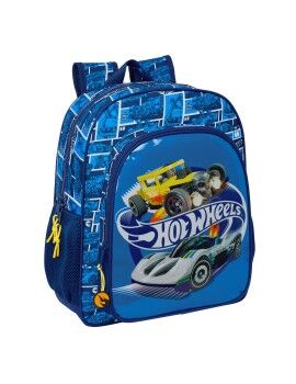 Mochila Escolar Hot Wheels Sonny Azul Marinho 32 x 38 x 12 cm