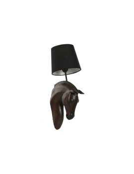 Lámpara de Pared Home ESPRIT Negro Marrón oscuro Colonial Caballo 220 V 18 x 21,5 x 50,5 cm (2...