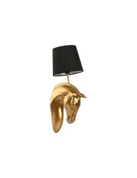 Luminária de parede Home ESPRIT Preto Dourado Cavalo 220 V 18 x 21,5 x 50,5 cm (2 Unidades)