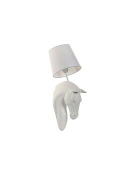 Luminária de parede Home ESPRIT Branco Moderno Cavalo Acabamento envelhecido 220 V 18 x 21,5 x...