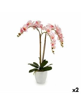 Planta Decorativa Orquídea Plástico 40 x 77 x 35 cm (2 Unidades)