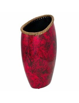 Vaso Alexandra House Living Preto Vermelho Cerâmica 17 x 48 x 28 cm