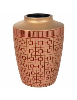 Vaso Alexandra House Living Vermelho Dourado Poliresina 18 x 24 x 18 cm