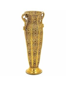 Vaso Alexandra House Living Ouro Ferro 12 x 38 x 16 cm