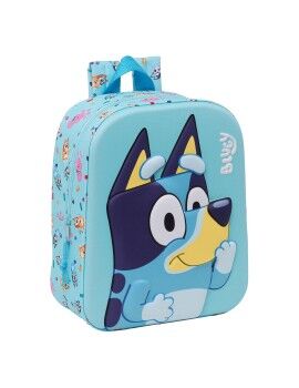 Mochila Escolar Bluey Azul celeste 22 x 27 x 10 cm 3D