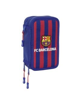 Estojo Triplo F.C. Barcelona 24/25 Grená Azul Marinho 12,5 x 19,5 x 5,5 cm 36 Peças