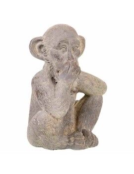 Figura Decorativa Alexandra House Living Cinzento Magnésio Macaco 26 x 40 x 35 cm