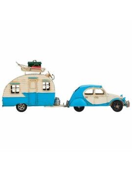 Figura Decorativa Alexandra House Living Azul Claro Ferro ABS Caravana Reboque 9 x 15 x 41 cm