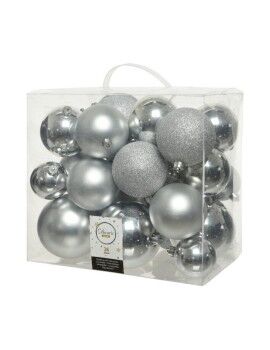 Bolas de Navidad Decoris Plateado Brillante (26 Piezas)