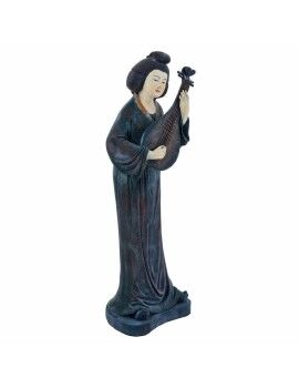 Figura Decorativa Alexandra House Living Poliresina Oriental Música 16 x 60 x 21 cm