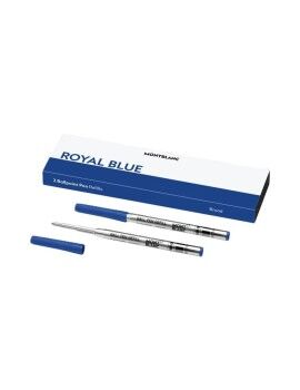 Caneta sobresselente Montblanc ROYAL BLUE - REFILLS  BALL PEN - BROAD - 2 PCS Azul 2 Unidades