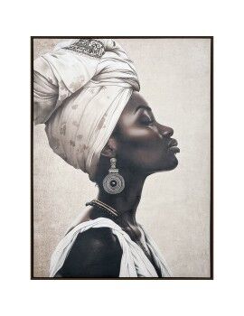 Pintura Romimex Veludo Madeira MDF Africana 83 x 123 x 4 cm