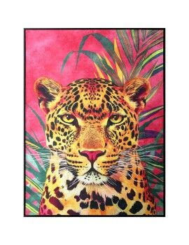 Pintura Romimex Veludo Madeira MDF Leopardo 103 x 143 x 4 cm