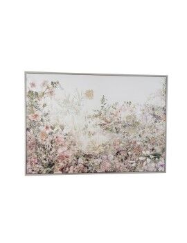 Lienzo Romimex Poliestireno Madera MDF Floral 100 x 70 x 3 cm