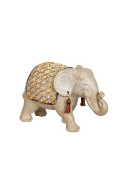 Figura Decorativa Romimex Bege Natural Poliresina Elefante