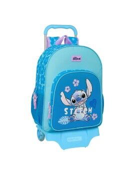 Mochila Escolar com Rodas Lilo & Stitch Hawaii Azul 33 x 42 x 14 cm