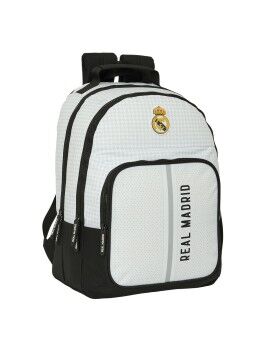 Mochila Escolar Real Madrid C.F. 24/25 Blanco Gris 32 x 42 x 16 cm