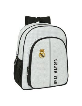 Mochila Escolar Real Madrid C.F. 24/25 Blanco Gris 32 x 38 x 12 cm