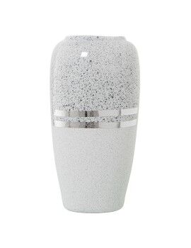 Vaso Alexandra House Living Branco Prateado Cerâmica 15 x 30 cm