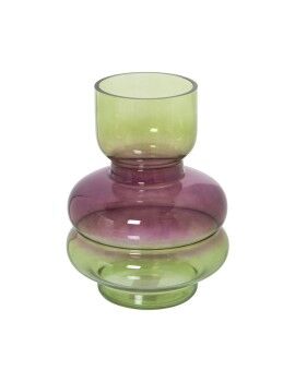 Vaso Alexandra House Living Verde Violeta Cristal 9 x 20 cm