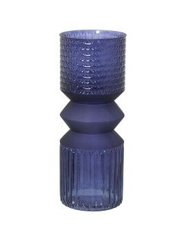 Vaso Alexandra House Living Azul Cristal 12 x 30 cm