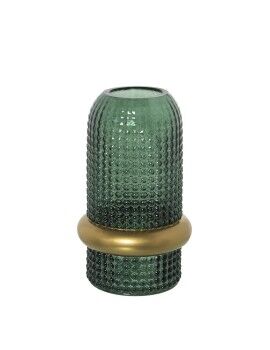 Vaso Alexandra House Living Verde Dourado Cristal 11 x 20 cm