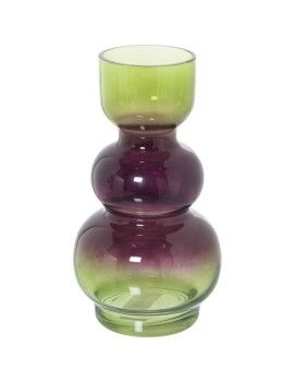 Vaso Alexandra House Living Verde Violeta Cristal 9 x 25 cm