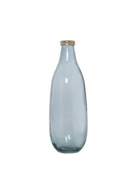 Jarra de Vidro Reciclado Alexandra House Living Azul Dourado Cristal 15 x 40 cm