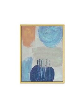 Pintura Romimex Blauwe Tela Abstrato 60 x 80 x 4 cm