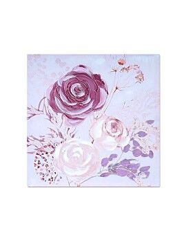 Cuadro Romimex Rosa Lienzo Rosas 60 x 60 x 3 cm