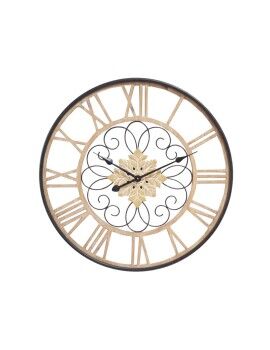 Reloj de Pared Romimex Negro Madera Metal 50 x 50 x 5 cm