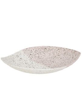 Centro de mesa Romimex Branco Cor de Rosa Cerâmica 28 x 6 x 23 cm