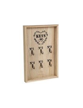 Porta-Chaves Romimex Natural Madeira MDF 20 x 30 x 3 cm