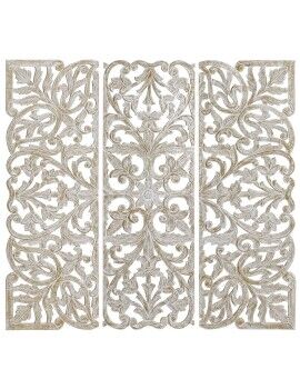 Decoração de Parede DKD Home Decor Dourado Branco Ferro Romântico Madeira MDF (40 x 2 x 120 cm)