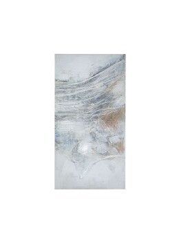 Cuadro Óleo Romimex Blanco Beige Gris Lienzo Abstracto 60 x 120 x 4 cm