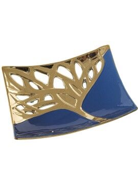 Centro de mesa Alexandra House Living Azul Dourado 28 x 22 x 6 cm