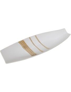 Centro de mesa Alexandra House Living Branco Dourado 38 x 13 x 5 cm