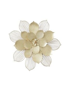 Decoración de Pared Alexandra House Living Dorado Metal Flor 49,5 x 45 x 4 cm