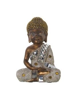 Figura Decorativa Alexandra House Living Blanco Dorado Acrílico Plástico Melamina Buda 14 x 9 x...