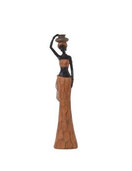 Figura Decorativa Alexandra House Living Castanho Acrílico Plástico Melamina Africana 8 x 5 x 32 cm