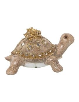 Figura Decorativa Alexandra House Living Marrón Dorado Acrílico Plástico Melamina Tortuga