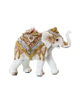 Figura Decorativa Alexandra House Living Branco Dourado Acrílico Plástico Melamina Elefante