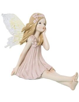 Figura Decorativa Alexandra House Living Cor de Rosa Acrílico Plástico Melamina Fada