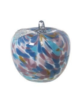 Figura Decorativa Alexandra House Living Azul Cristal Manzana 13 x 13 cm