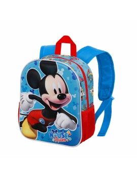 Mochila Escolar 3D Mickey Mouse Karactermania Azul 26 x 11 x 31 cm