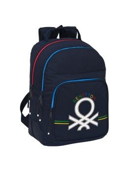 Mochila Escolar Benetton Sixties Azul Marinho 32 x 42 x 15 cm