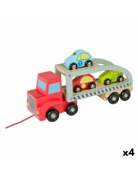 Camião Portaveículos e Carros Woomax 5 Peças 4 Unidades 29,5 x 12 x 8,5 cm