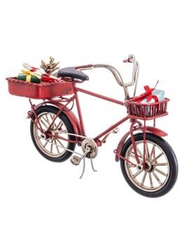 Adorno Navideño Rojo Multicolor Metal Bicicleta 16 x 6,5 x 9,5 cm