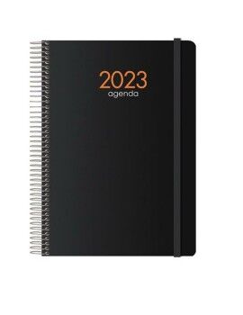 Agenda DOHE SYNCRO Preto Quarto 15 x 21 cm 2023