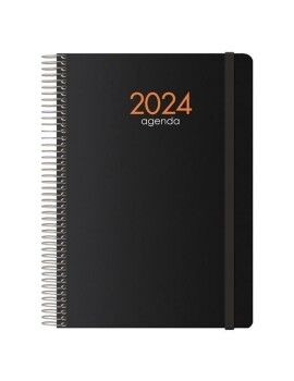 Agenda SYNCRO  DOHE 2024 Preto Quarto 15 x 21 cm Anual